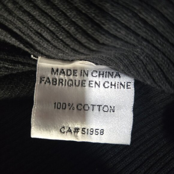 Y2K Hooded Black Fair Isle Skinny Sweater Size S Cotton Emo Indie 2000s - Picture 10 of 10